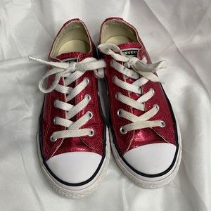 Girls Hot Pink Glitter Converse SOLD